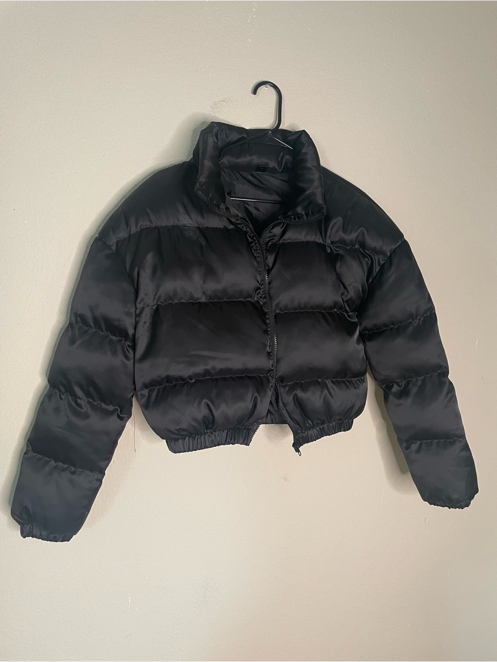 SHEIN Black Women Cropped Puffer Jacket